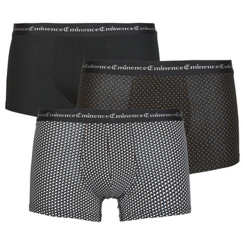 Spodnje perilo Moški Boksarice Eminence BUSINESS BOXER Pack de 3 Rjava / Črna