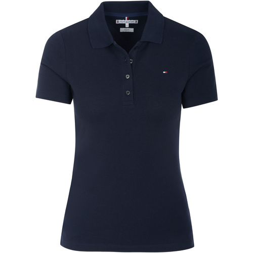 Oblačila Ženske Polo majice kratki rokavi Tommy Hilfiger  Modra