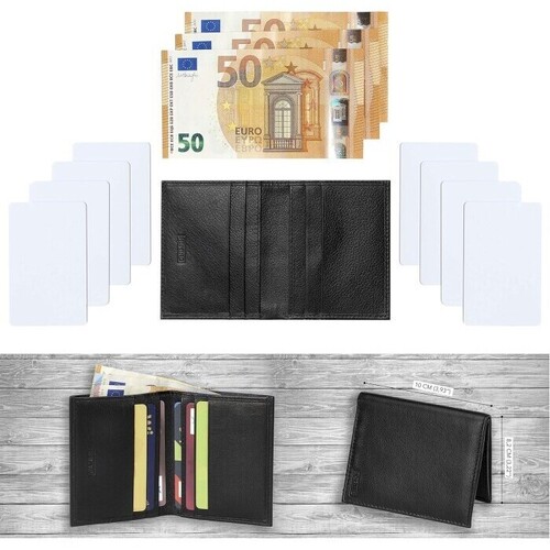 Heming H-1 CARTERA TARJETERO FBA Negro Črna