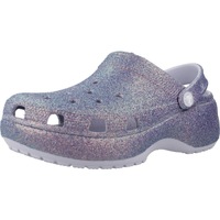 Čevlji  Ženske Cokli Crocs PLATFORM IRID GLITTER CLOG Vijolična