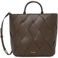 Torbice Ženske Torbe Calvin Klein Jeans CK WOVEN MEDIUM TOTE K60K613176 Kostanjeva
