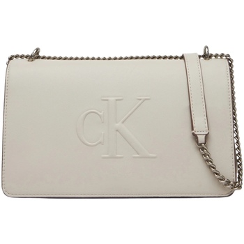 Torbice Ženske Torbe Calvin Klein Jeans SCULPTED EW FLAP CONV CHAIN LV04K3035G Bež
