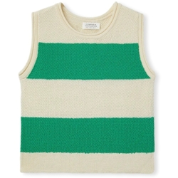 Oblačila Ženske Topi & Bluze Compania Fantastica COMPAÑIA FANTÁSTICA Top 10351 - White/Green Bež