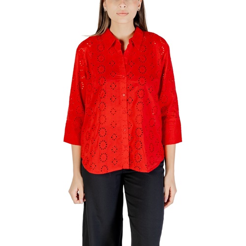 Oblačila Ženske Srajce & Bluze Jacqueline De Yong Jdytallie 3/4 Long Shirt Wvn Noos 15292179 Rdeča
