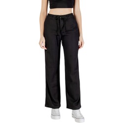 Oblačila Ženske Hlače Only ONLCARO MW LINEN BL STR BELT PANT CC TLR 15338710 Črna