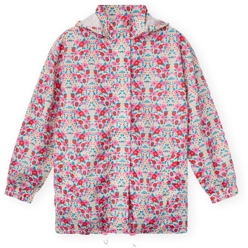 Oblačila Ženske Plašči Compania Fantastica COMPAÑIA FANTÁSTICA 12208 Jacket - Flowers 5 Rožnata