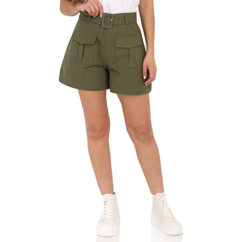 Oblačila Ženske Kratke hlače & Bermuda La Modeuse 66199_P153672 Kaki