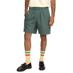 Oblačila Moški Kratke hlače & Bermuda Rvlt Revolution RVLT Linen Shorts - Dustgreen Zelena