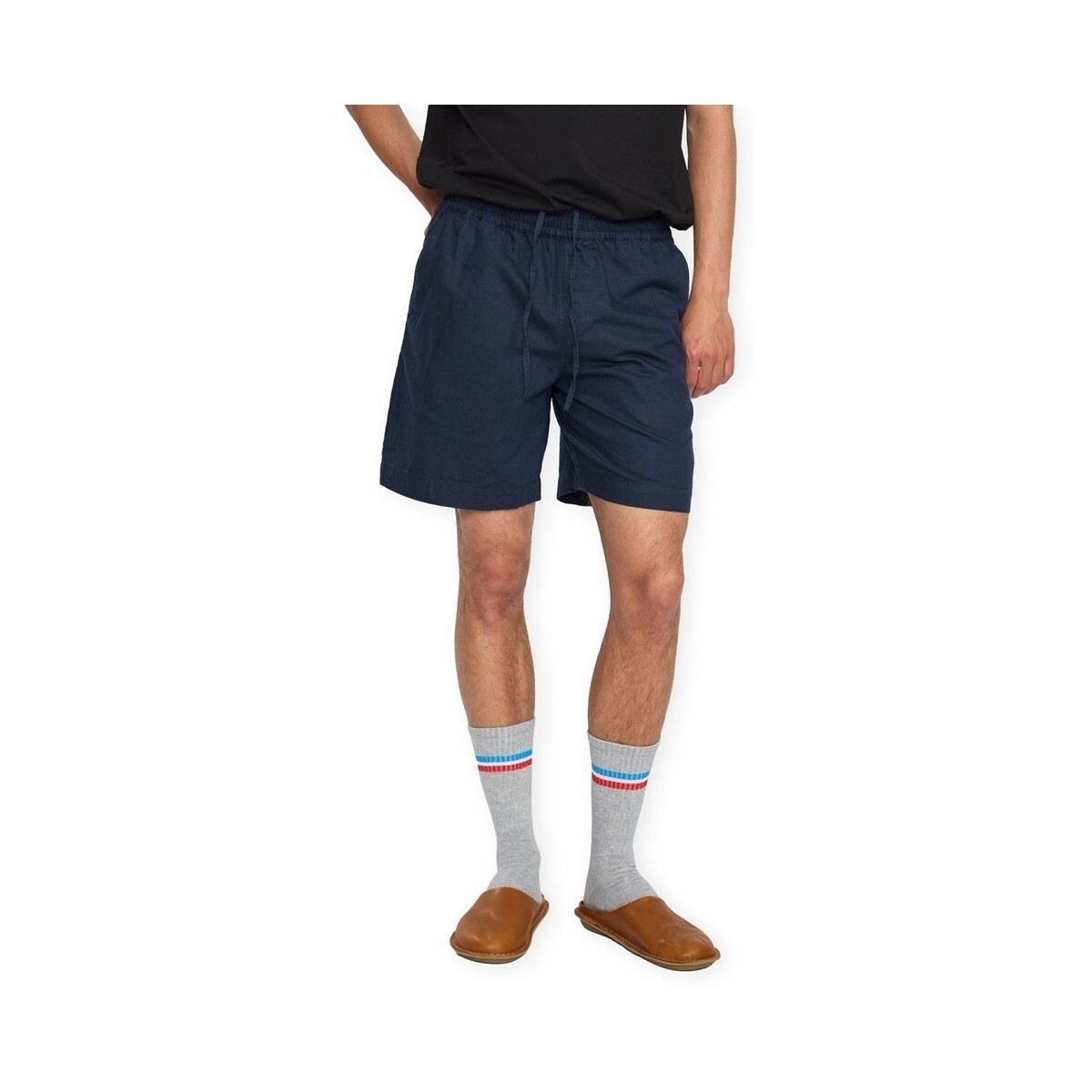 Oblačila Moški Kratke hlače & Bermuda Rvlt Revolution RVLT Linen Shorts - Navy Modra