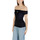 Oblačila Ženske Majice s kratkimi rokavi Calvin Klein Jeans MONOGRAM OFF SHOULDE LV047C203G Črna