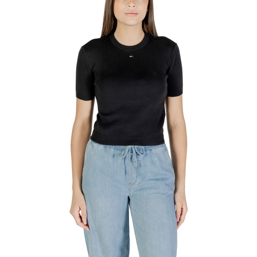 Oblačila Ženske Puloverji Tommy Hilfiger TJW ESSENTIAL SS SWE DW0DW19336 Črna