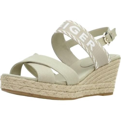 Čevlji  Ženske Sandali & Odprti čevlji Tommy Hilfiger SEASONAL WEBBING MID WED Bež