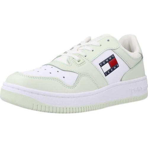 Čevlji  Ženske Modne superge Tommy Jeans RETRO BASKET WMN Zelena
