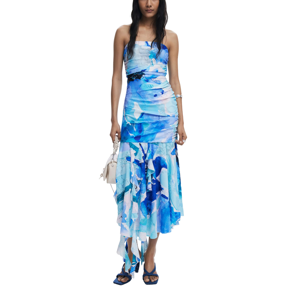 Oblačila Ženske Dolge obleke Desigual REPRIS VEST DAHLIA 25WWVKX7 Modra