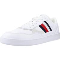 Čevlji  Moški Modne superge Tommy Hilfiger COURT CUPSOLE RETRO LTH Bela