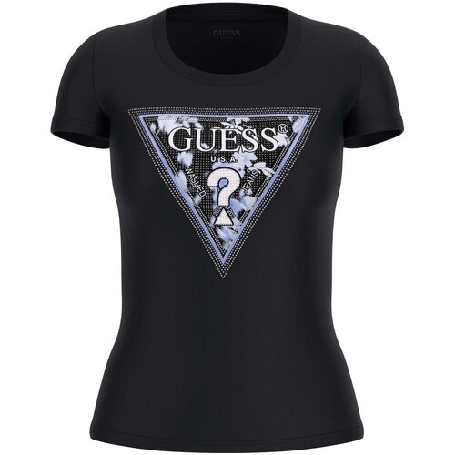 Oblačila Ženske Majice & Polo majice Guess W5RI00 J1314 Črna