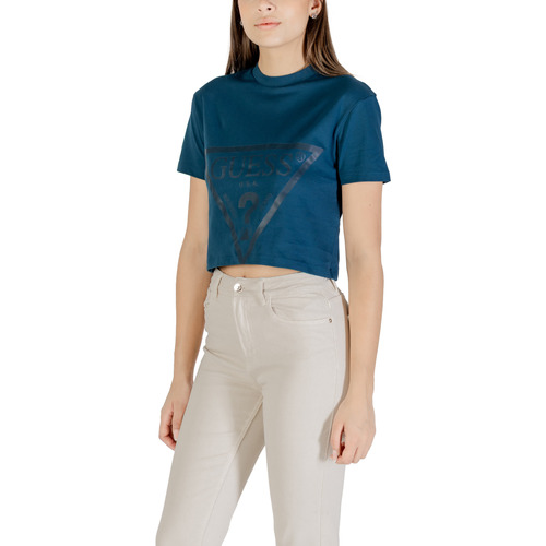 Guess ADELE CROP TSHIRT V2YI06 K8HM0 Modra