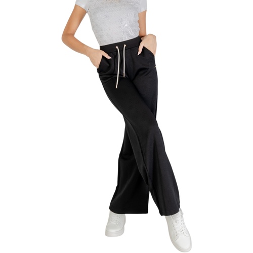 Guess 3D PEONY WIDE LENG PANTS V5YB19 KBSL2 Črna