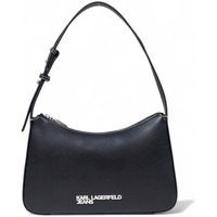 Torbice Ženske Torbe Karl Lagerfeld KLJ METAL LOGO SHOULDER BAG A3W30009 Črna