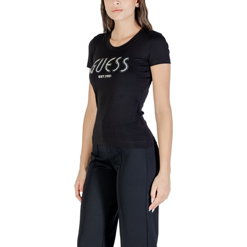Guess CN SS  LOGO TEE W5YI05 J1314 Črna