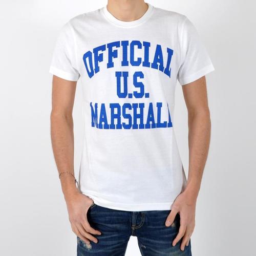 Oblačila Moški Majice s kratkimi rokavi U.S Marshall 15489 Bela