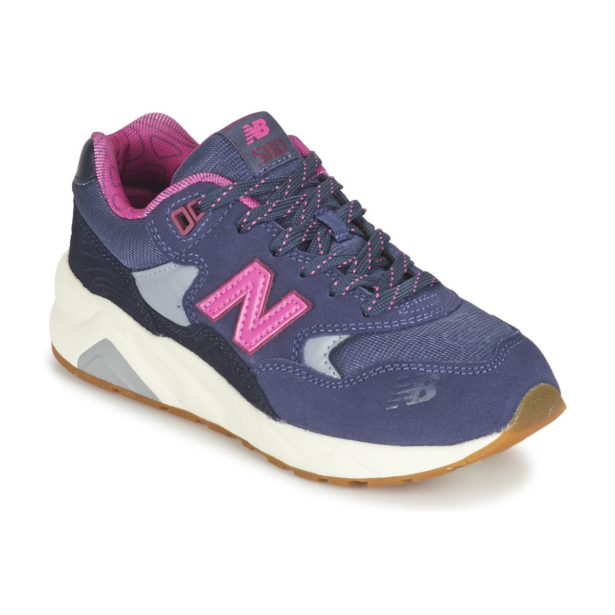 Čevlji  Deklice Nizke superge New Balance KL580 Vijolična / Rožnata