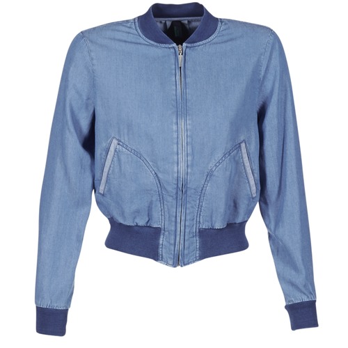 Oblačila Ženske Jeans jakne Benetton FERMANO Modra