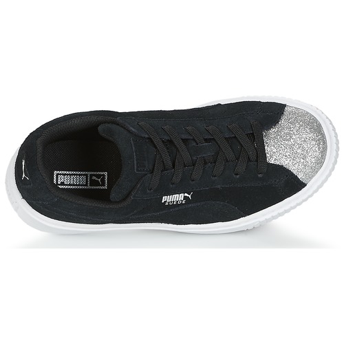 Puma SUEDE PLATFORM GLAM PS Črna / Srebrna