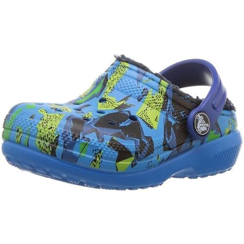 Crocs KID'S CLASSIC FUZZ LINED GRAPHIC CLOG Modra