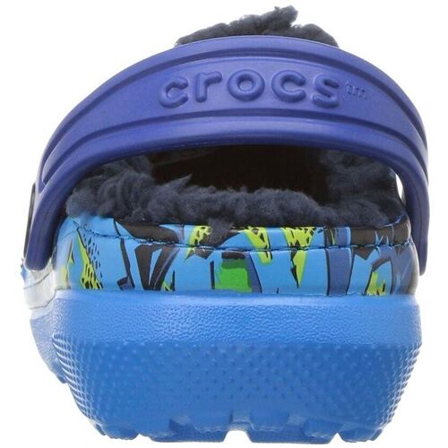 Crocs KID'S CLASSIC FUZZ LINED GRAPHIC CLOG Modra