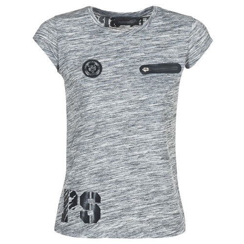 Oblačila Ženske Majice s kratkimi rokavi Philipp Plein Sport SITTIN OVER HERE Siva