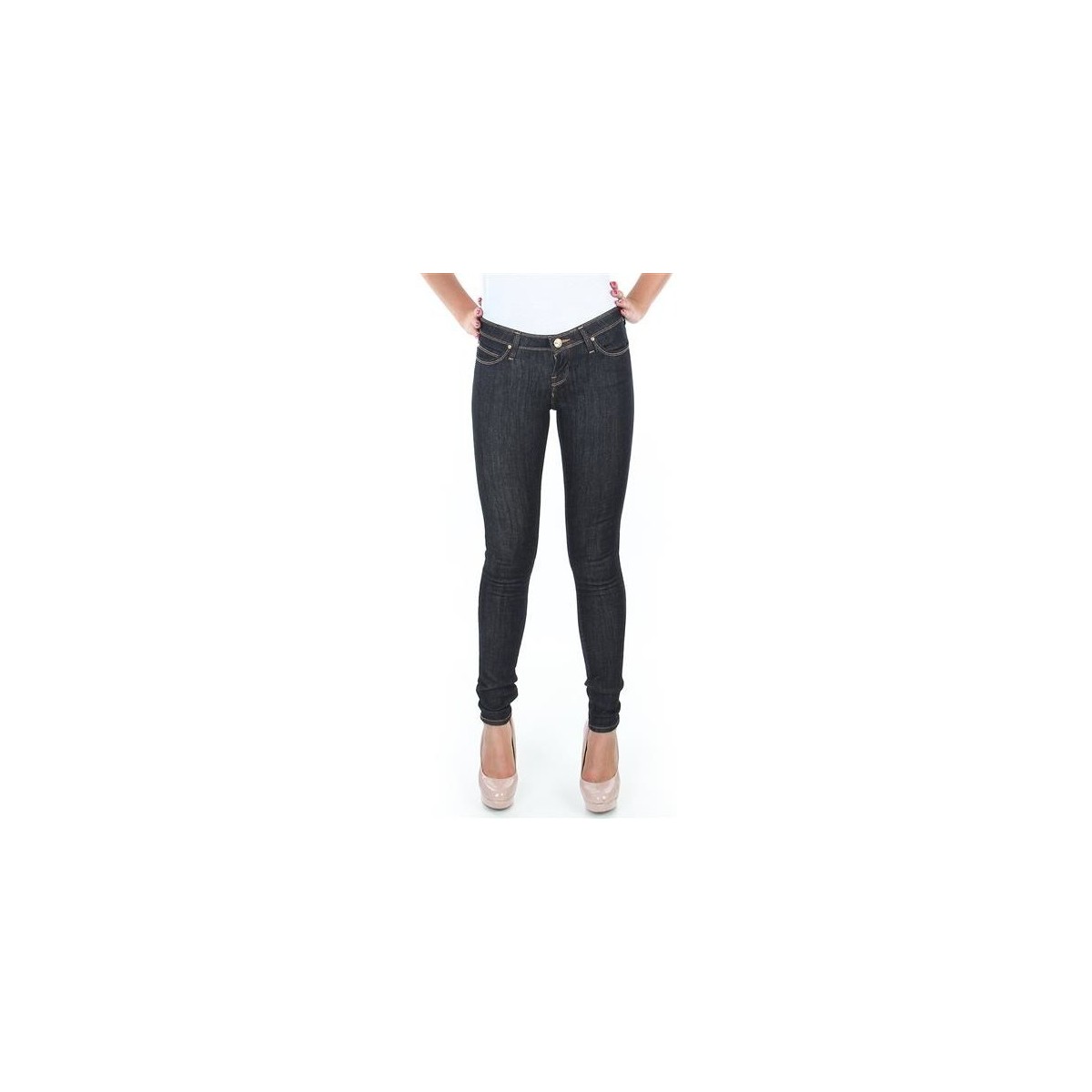 Oblačila Ženske Jeans skinny Lee Toxey Rinse Deluxe L527SV45 Modra