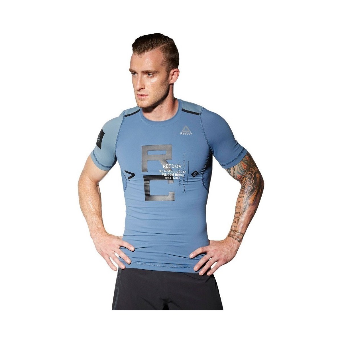 Oblačila Moški Majice s kratkimi rokavi Reebok Sport Combat Rash Guard Modra